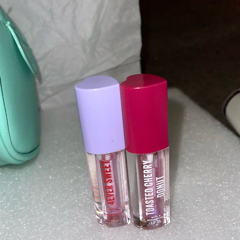 Pink and Purple Lip Balm Gloss Set